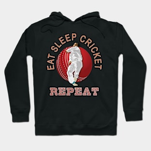 Eat sleep cricket repeat Hoodie